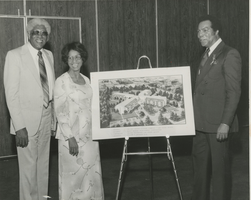 Photograph of proposed drawing of NAACP Senior Housing Complex, unknown location, July 29, 1979