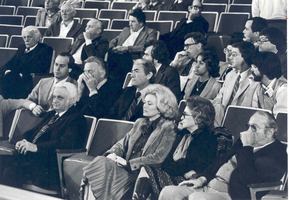 Photograph of spectators at the Sinatra hearings, Las Vegas, February 1981