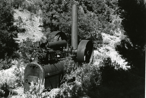 Photograph of a hand-built steam engine, 1973