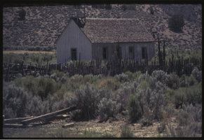 Slide of Clover Valley schoolhouse, Clover Valley, Nevada, August 1966