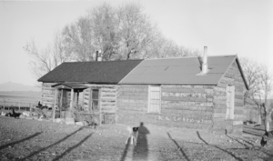 Photograph of a building in Geyser Ranch, Lincoln County, Nevada, 1938
