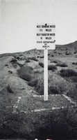 Photograph of a travelers' water availability sign, Nevada, circa 1960s