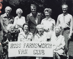 Photograph of former Boulder City (Nevada) High School teachers with former student Russell Farnsworth, May 1978