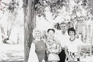 Photograph of Virginia "Teddy" Fenton, Maurine Wilson, Hal Erickson, Anna Dean Kepper, Las Vegas, Nevada, 1975
