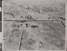 Slide of an aerial view of University of Nevada, Las Vegas, December 24, 1964