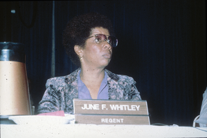 Slide of June Whitley, Board of Regents, circa 1980s