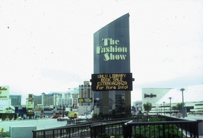 Slide of advertisment for the UNLV Library book sale at the Fashion Show Mall, Las Vegas, circa 1986