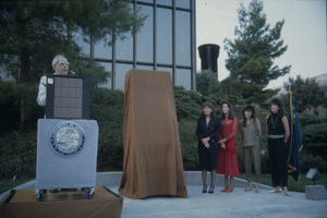 Slide of dedication ceremony, University of Nevada, Las Vegas, circa 1985