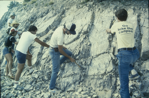 Slide of archeology dig, circa mid 1980s