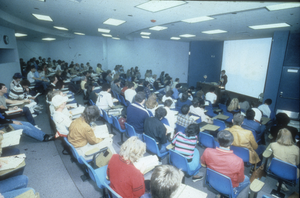 Slide of classroom lecture, University of Nevada, Las Vegas, circa 1982