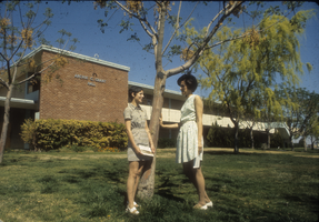Slide of students in front of Archie C. Grant Hall, University of Nevada, Las Vegas, circa late 1960s