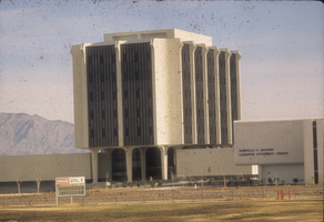 Slide of Flora Dungan Humanities Building and Moyer Student Union, University of Nevada, Las Vegas, circa 1972-1979