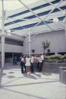 Slide of Frank & Estella Beam Hall courtyard, University of Nevada, Las Vegas, circa 1980s