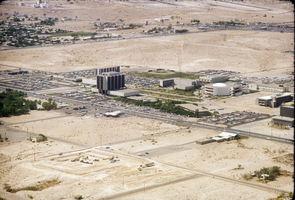 Slide of aerial view of University of Nevada, Las Vegas campus, circa 1972-1975