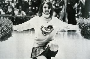 Slide of a cheerleader, University of Nevada, Las Vegas, circa 1969