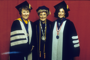 Slide of university officials at a graduation ceremony, University of Nevada, Las Vegas, mid-late 1990s