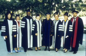 Slide of university officials at a graduation ceremony, University of Nevada, Las Vegas, circa mid-late 1990s