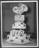 Photograph of Wilbur Clark's birthday cake, Las Vegas, December 27, 1956