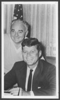 Photograph of Wilbur Clark and John F. Kennedy, circa 1950s
