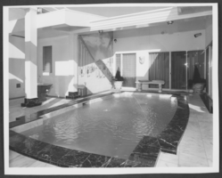 Photograph of Wilbur Clark's private swimming pool at his home, Las Vegas, Nevada, circa 1950s