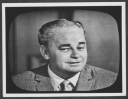 Photograph of Wilbur Clark on a CBS-TV show, Las Vegas, Nevada, May 15, 1957