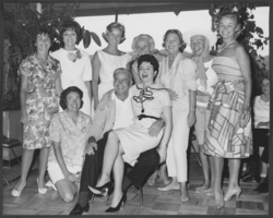 Photograph of Toni Clark and friends, location unknown, circa 1950s