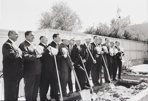 Film transparency of Dunes Hotel groundbreaking ceremony, Las Vegas, October 20, 1962
