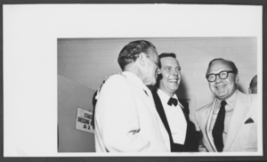 Photograph of Dick Haymes and Jack Benny, circa 1955