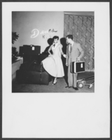 Photograph of Eileen Barton and Wally Cox, Las Vegas, circa 1955