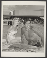 Photograph of Jeff Hunter and a woman, Las Vegas, circa 1955