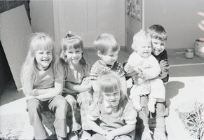Film transparency of Elbert Edwards' grandchildren, 1976