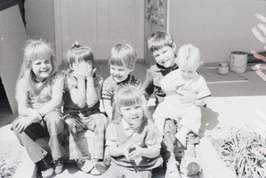 Film transparency of Elbert Edwards' grandchildren, 1976