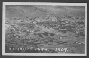 Postcard of Rhyolite, Nevada, 1909