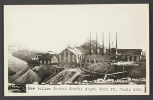 Postcard of New Yellow Jacket shaft, Gold Hill, Nevada, 1891