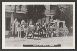 Postcard of the McDermitt stage, Nevada, circa 1865-1889