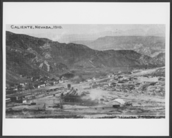 Photograph of fire, Caliente, Nevada, 1910