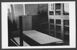 Photograph of elementary library lunch room and storage, Boulder City, Nevada, January 17, 1947