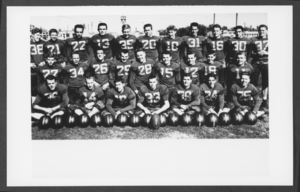 Photograph of Boulder City High School football team, 1947