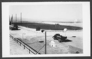 Photograph of athletic field construction, Boulder City, Nevada, circa 1947-1950