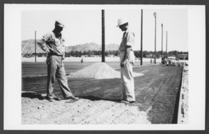 Photograph of construction workers, Boulder City, Nevada, circa 1947-1950
