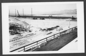 Photograph of a construction project, Boulder City, Nevada, circa 1950