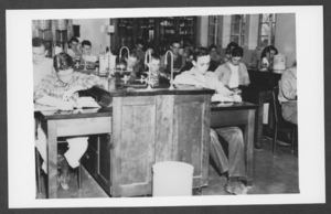 Photograph of students in a science class, Boulder City, Nevada, January 22, 1947