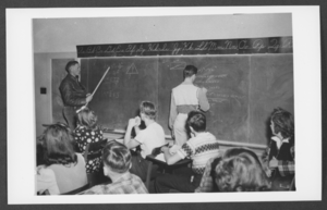 Photograph of Boulder City High School classroom, 1945