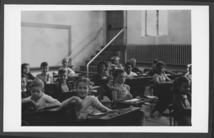 Photograph of students in a school classroom, Boulder City, Nevada, January 17, 1947
