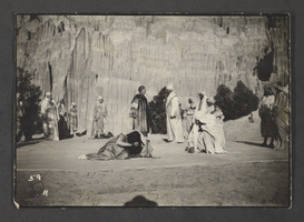 Photograph of K. O. Knudson in a pageant, Cathedral Gorge, Nevada, 1926