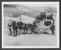 Photograph of people on a stage wagon, Ely, Nevada, 1906