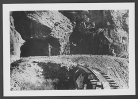 Photograph of Ed Carbary at Potosi Mine, Nevada, circa late 1800s to early 1900s