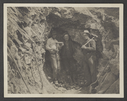 Photograph of miners at Badger Hole, circa early to mid 1900s