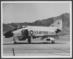 Photograph of F-4C airplane at Nellis Air Force Base, Nevada, circa mid 1900s