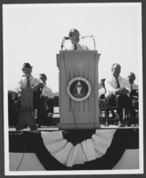 Photograph of Southern Nevada Water Project groundbreaking ceremony, Lake Mead, September 07, 1968